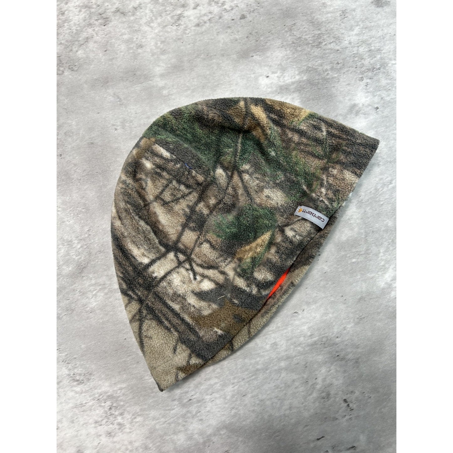 Vintage Carhartt Tree Camo Hunting Reversible Beanie Hat OSFA