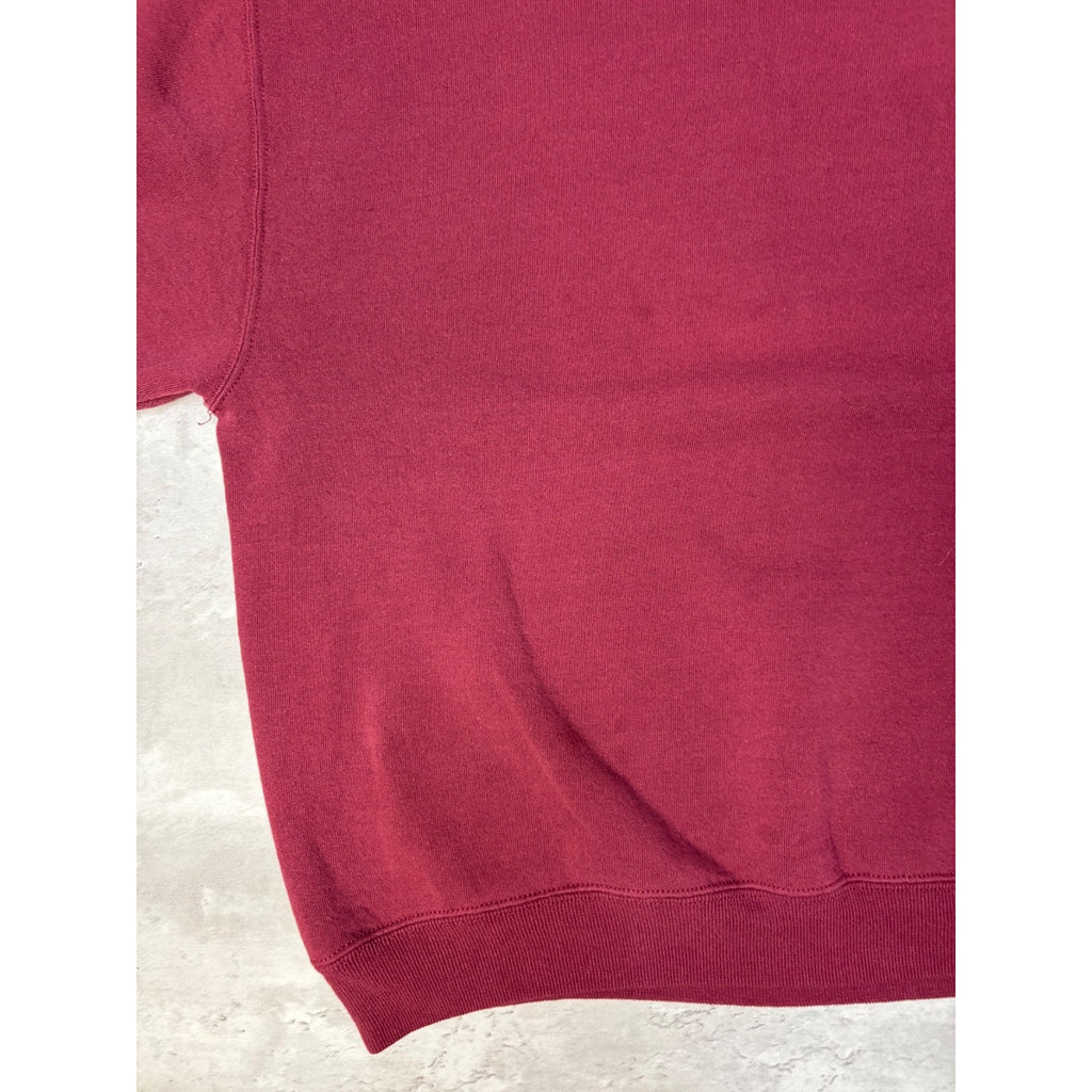 Vintage Russell Athletics Blank Pullover Maroon Crewneck Sweatshirt Size XL