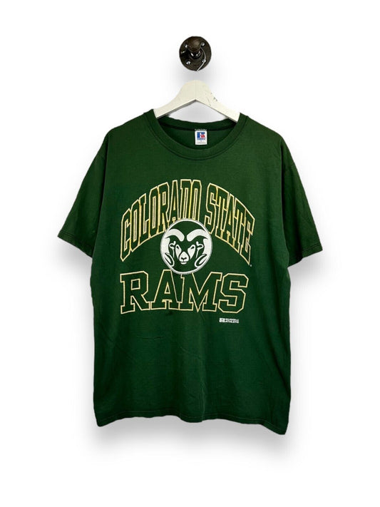 Vintage 90s Colorado State Rams NCAA Collegiate Spell Out T-Shirt Size Large