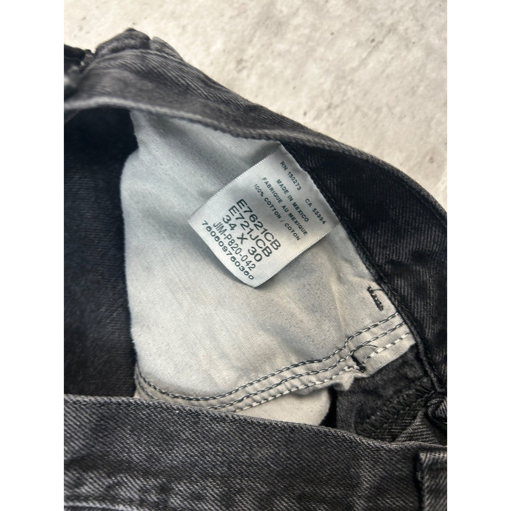 Vintage 90s Rustler Black Denim Straight Leg Pants Size 33