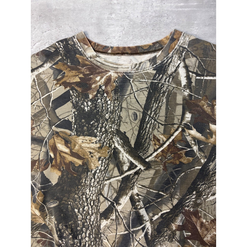 Vintage Realtree Hardwoods Hunting Camo Crewneck Sweatshirt Size 3XL