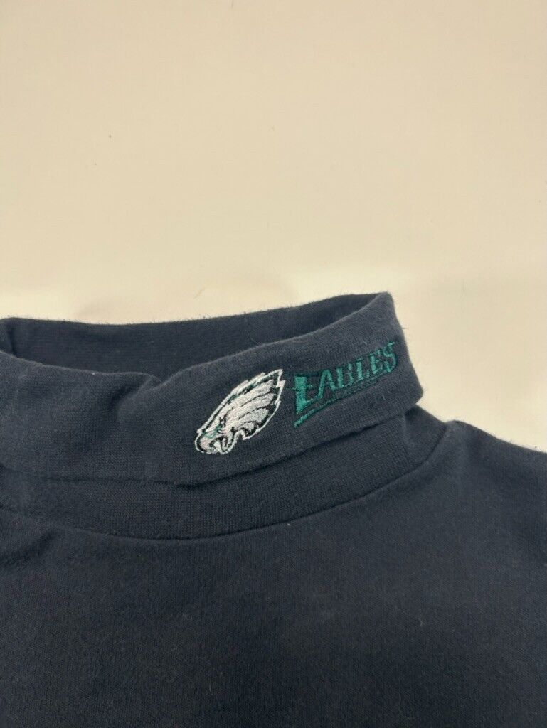 Vtg 90s Philadelphia Eagles NFL Embroidered Turtleneck Long Sleeve T-Shirt Sz M