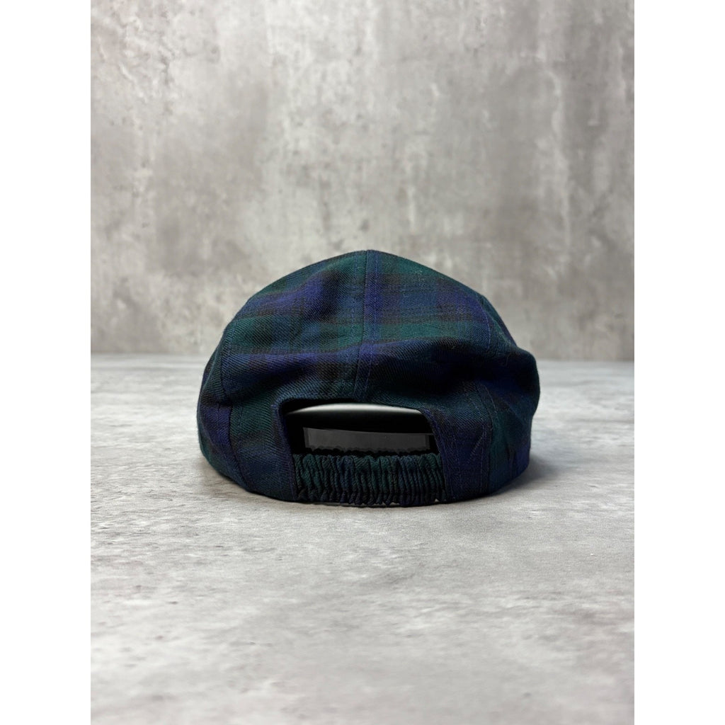 Vintage Looney Tunes Taz Embroidered Character Plaid Flexfit Hat OSFA
