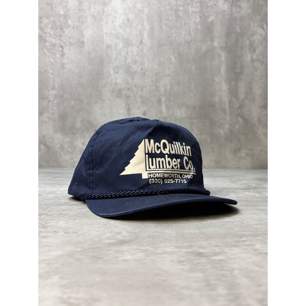 Vintage McQuilkin Lumber Co Graphic Snapback Hat OSFA