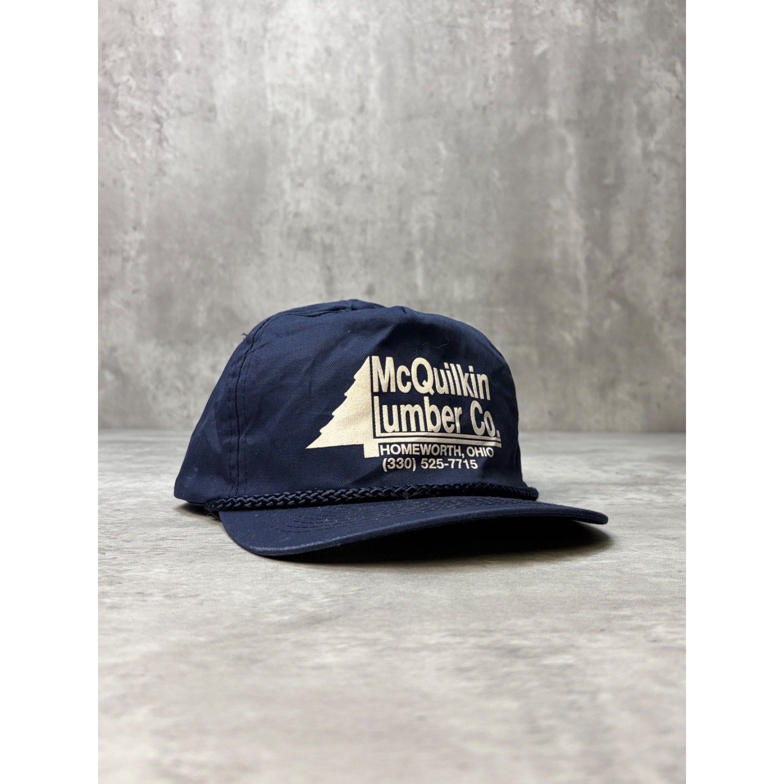 Vintage McQuilkin Lumber Co Graphic Snapback Hat OSFA
