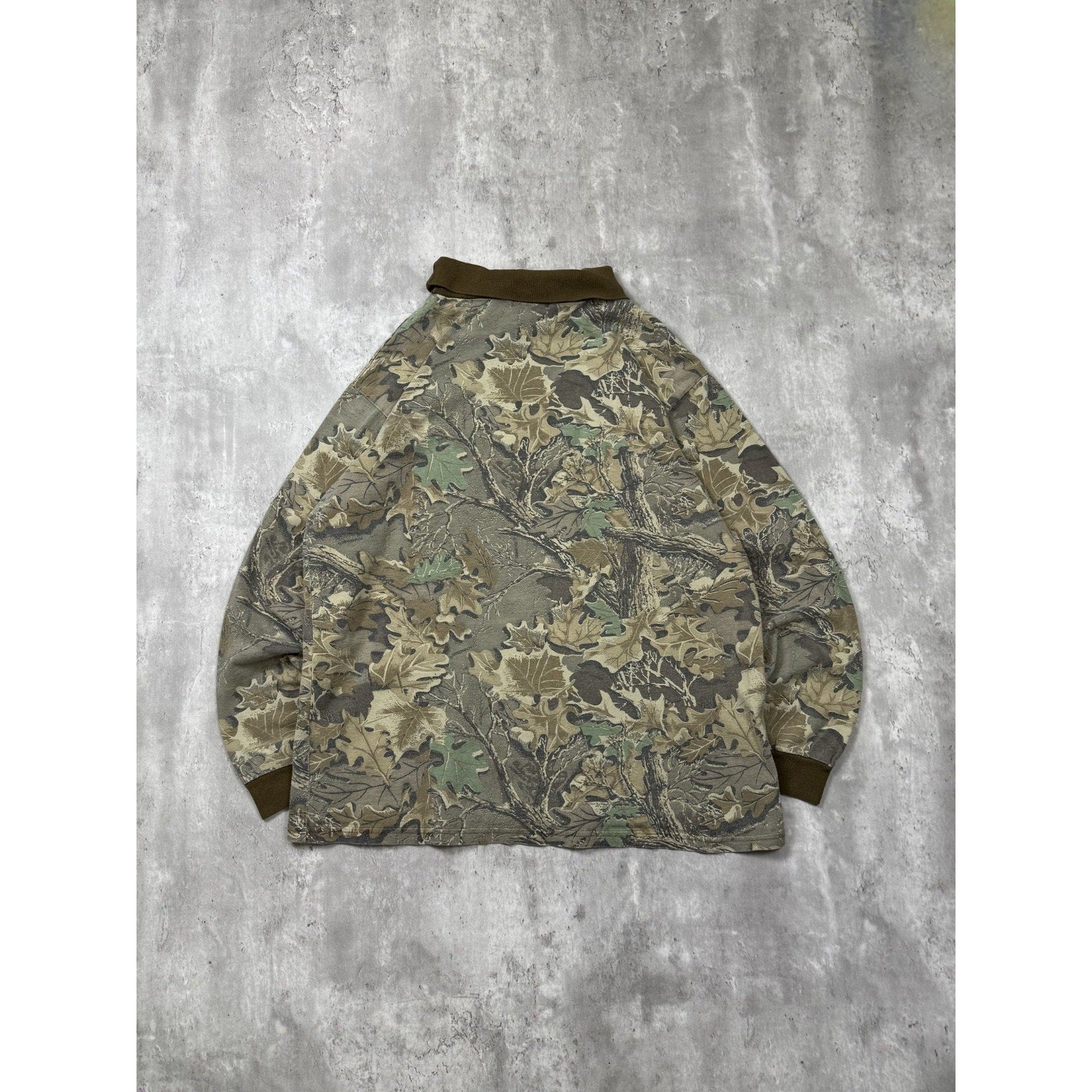 Vintage 90s Kessler Advantage Tree Camo Turtle Neck Long Sleeve T-Shirt Size 2XL
