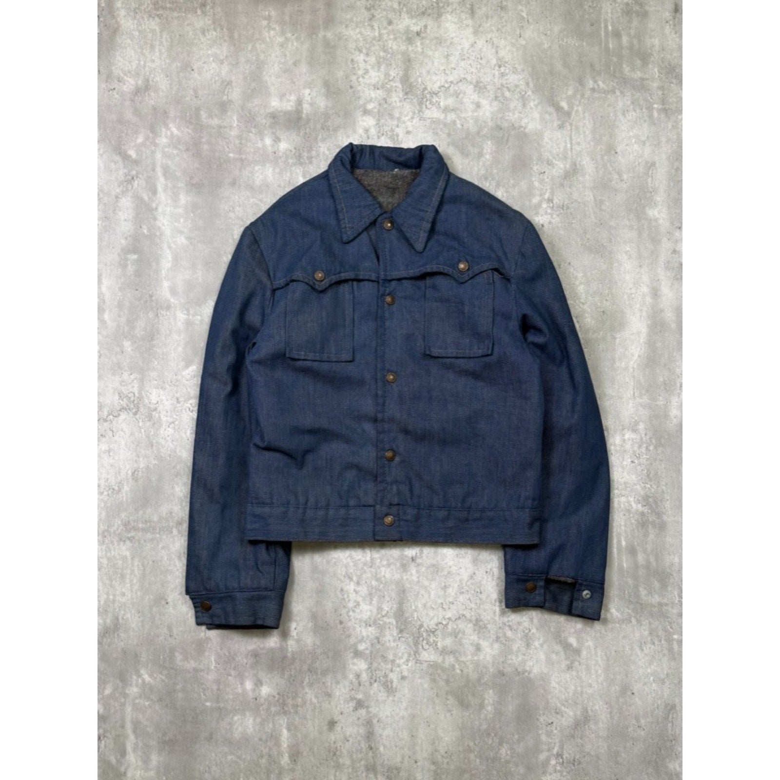 Vintage 1960s Blanket Lined Denim Type 2 Western Jacket Size Small