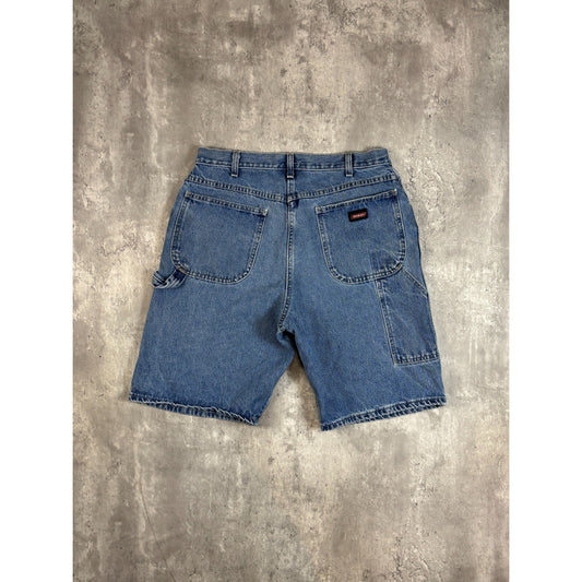 Vintage Dickies Medium Wash Denim Workwear Carpenter Shorts Size 32 Blue