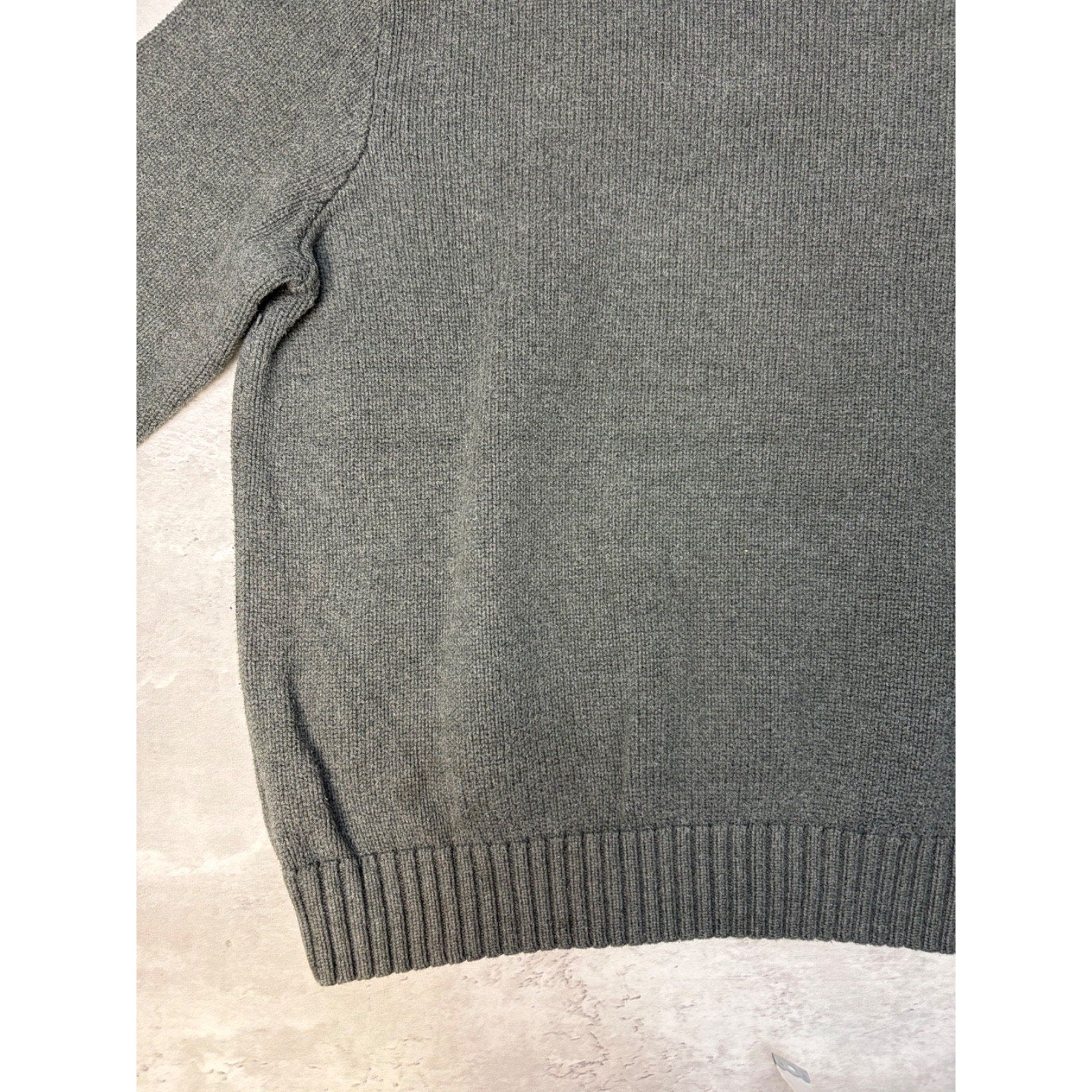 Vintage Polo Ralph Lauren Embroidered Pony Gray Knit Sweater Size XL