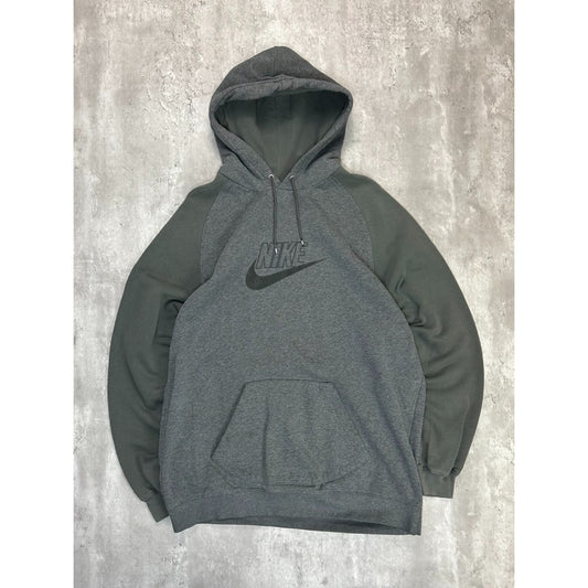 Vintage 2000s Nike Embroidered Swoosh Spellout Hooded Sweatshirt Size 2XL