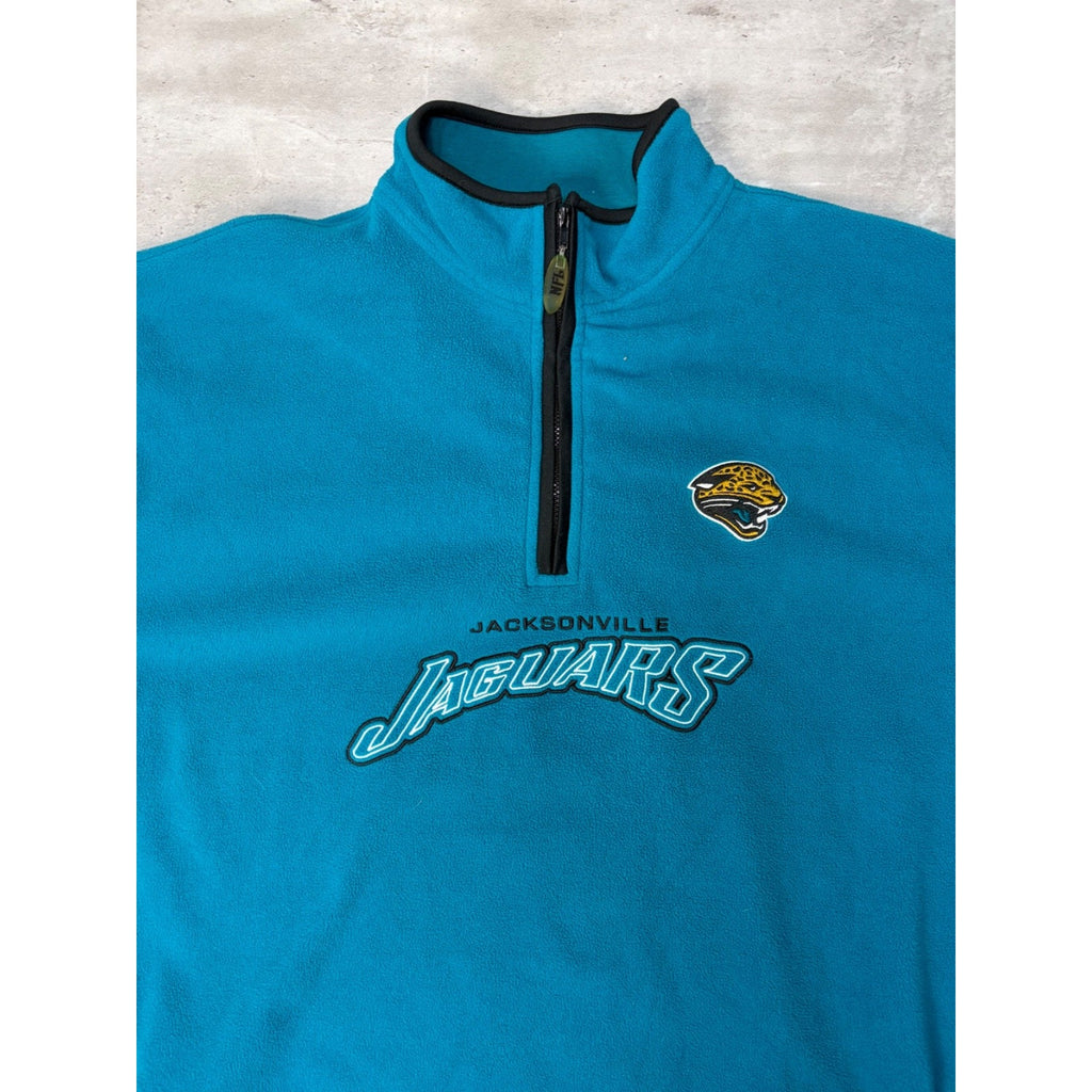 Vintage 90s Jacksonville Jaguars NFL 1/4 Zip Fleece Sweatshirt Size 2XL