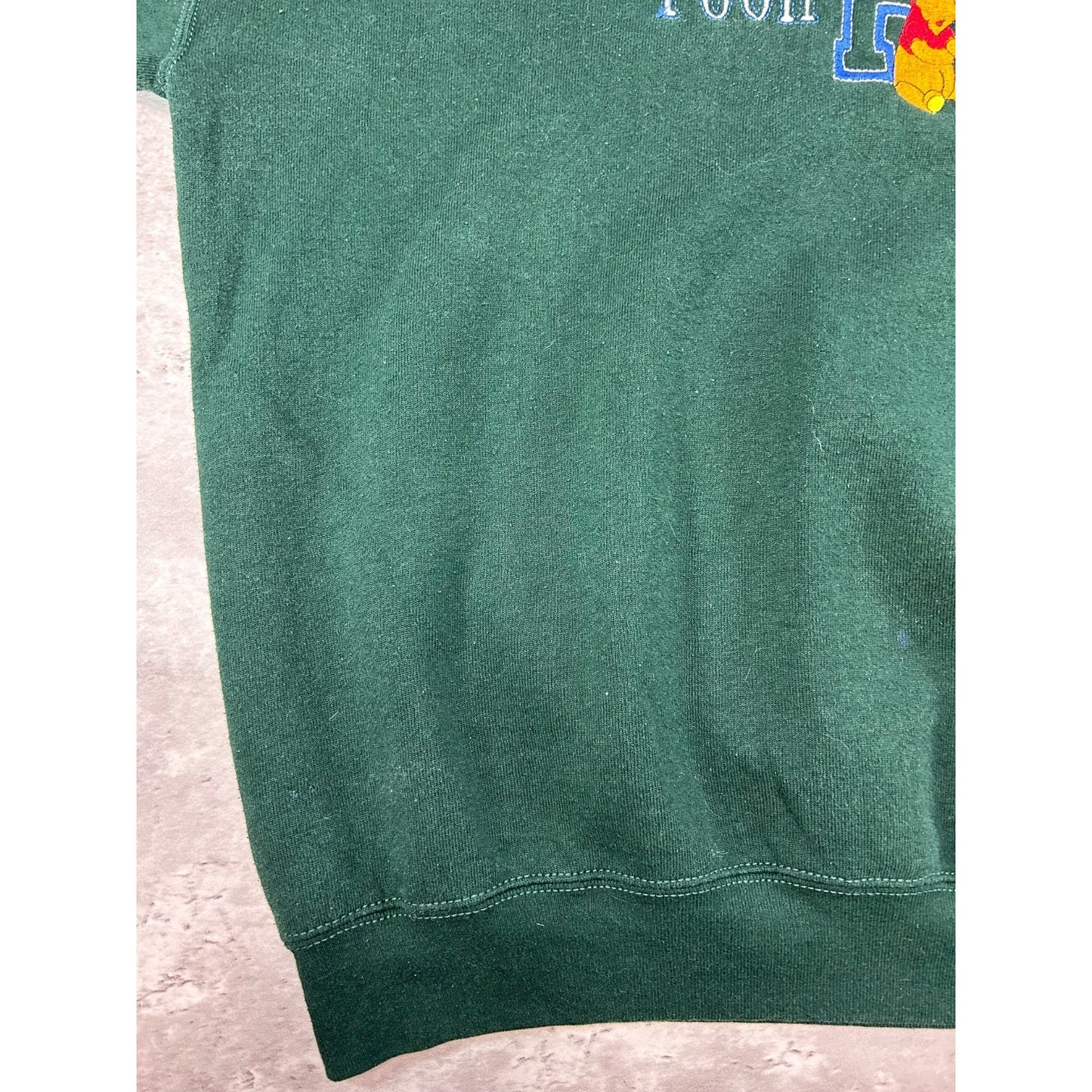 Vintage 90s Disney Winnie The Pooh Embroidered Spellout Sweatshirt Size XL