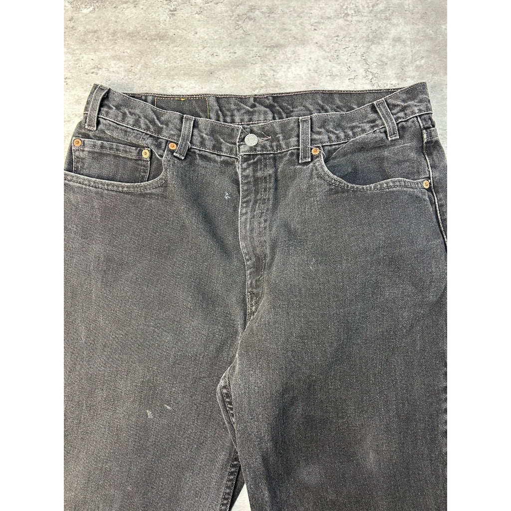Vintage 90s Levis 550 Red Tab Black Denim Pants Size 34