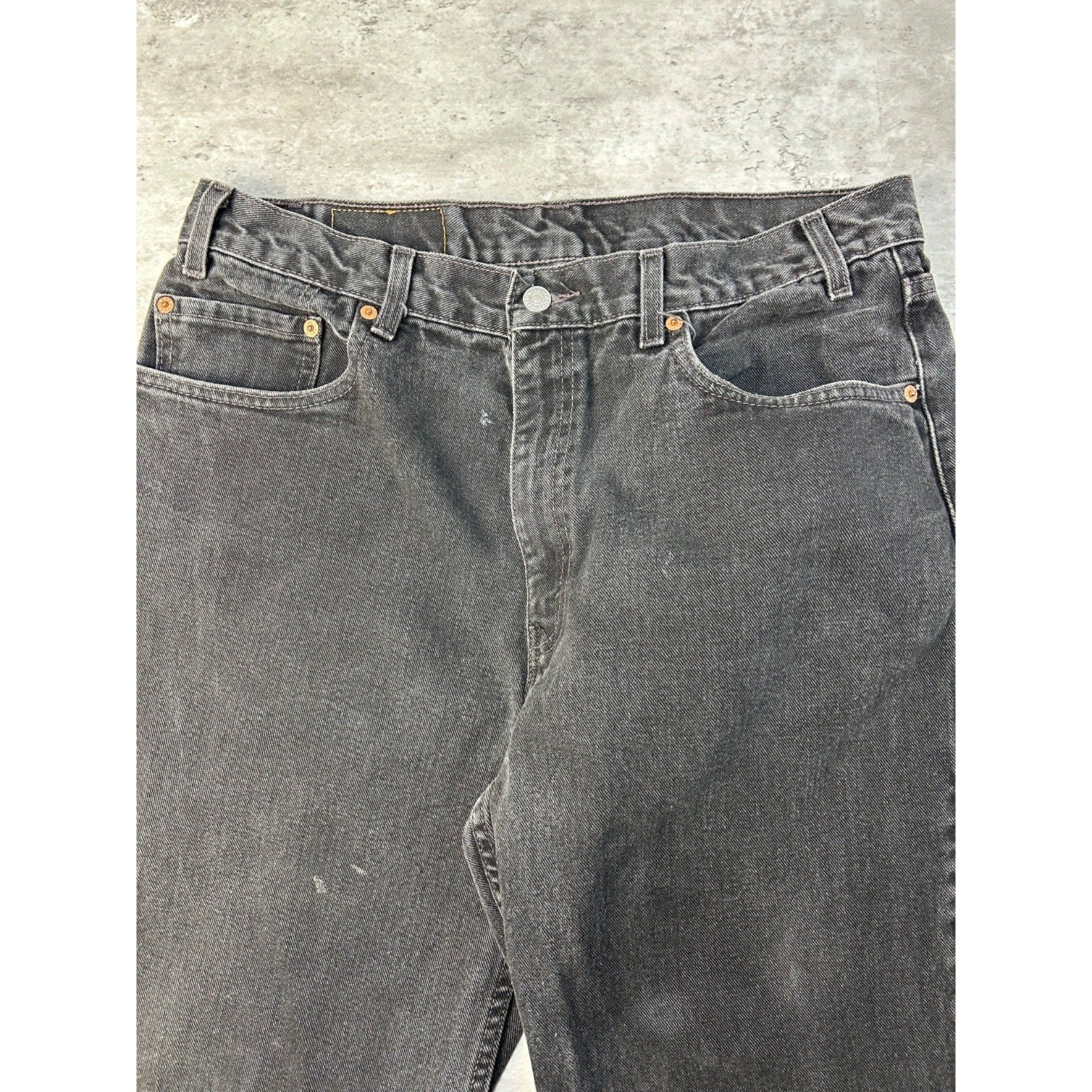 Vintage 90s Levis 550 Red Tab Black Denim Pants Size 34