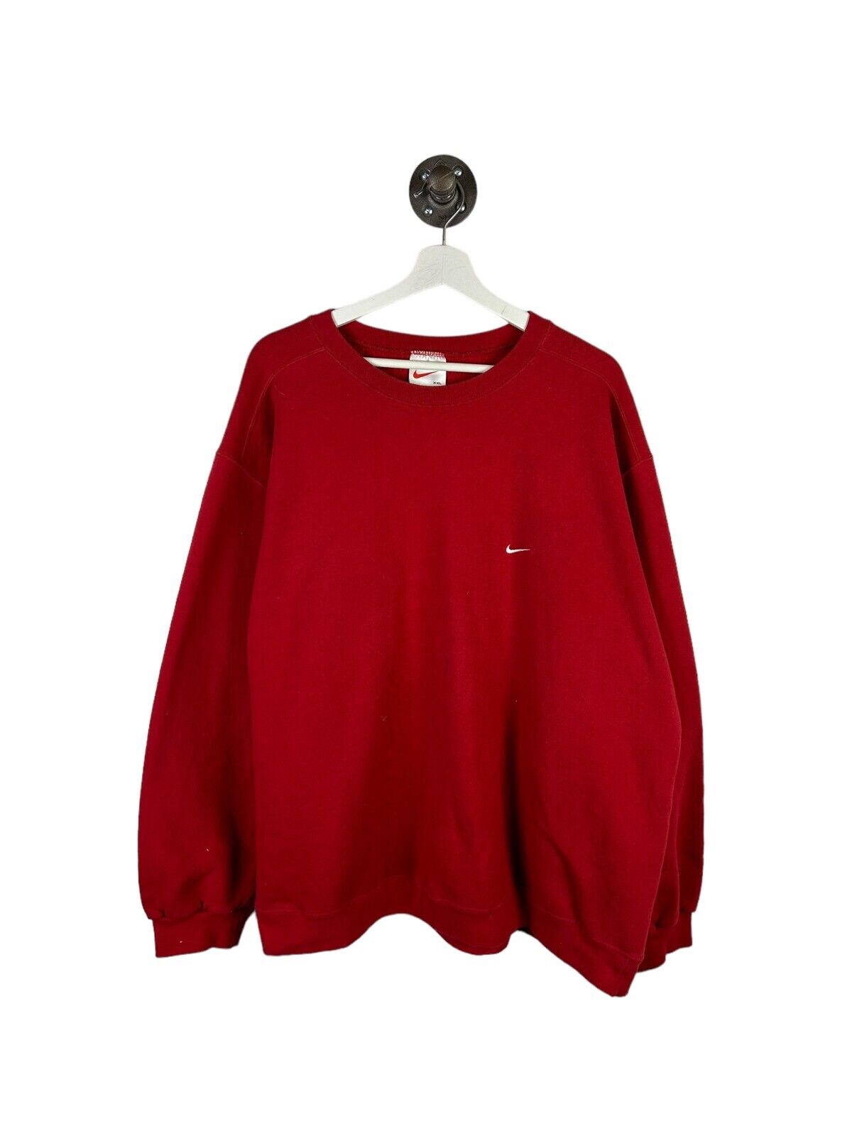 Vintage 90s Nike Embroidered Mini Swoosh Sweatshirt Size 2XL Red