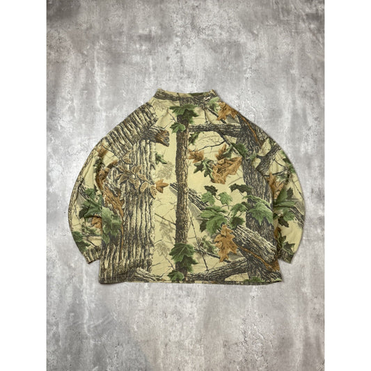 Vintage 90s Duxbak Realtree Camo Hunting Long Sleeve Mock Neck T-Shirt Size 2XL