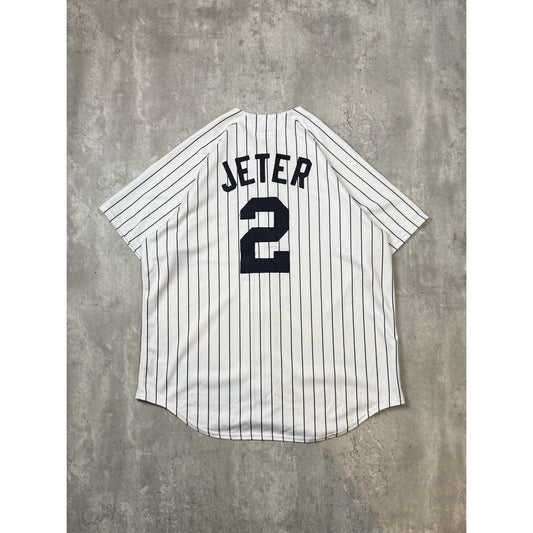Vintage Derek Jeter #2 New York Yankees MLB Stitched Majestic Jersey Size XL
