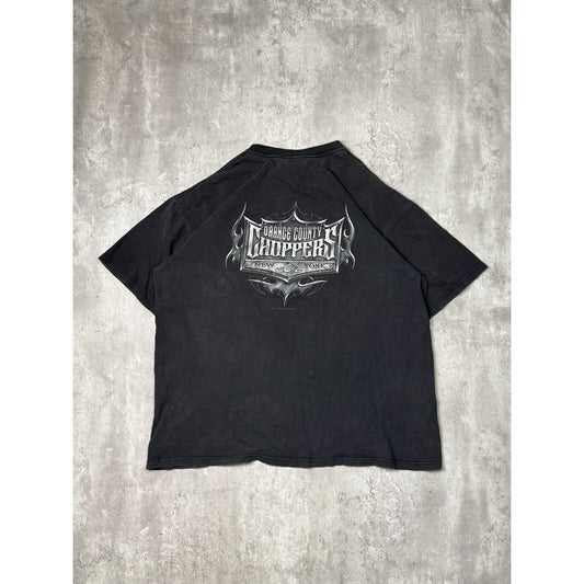 Vintage 2003 Orange County Choppers Metallic Spellout Graphic T-Shirt Size XL