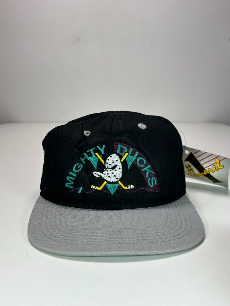 Vintage 90s Anaheim Mighty Ducks NHL Embroidered Drawstring Hat OSFA