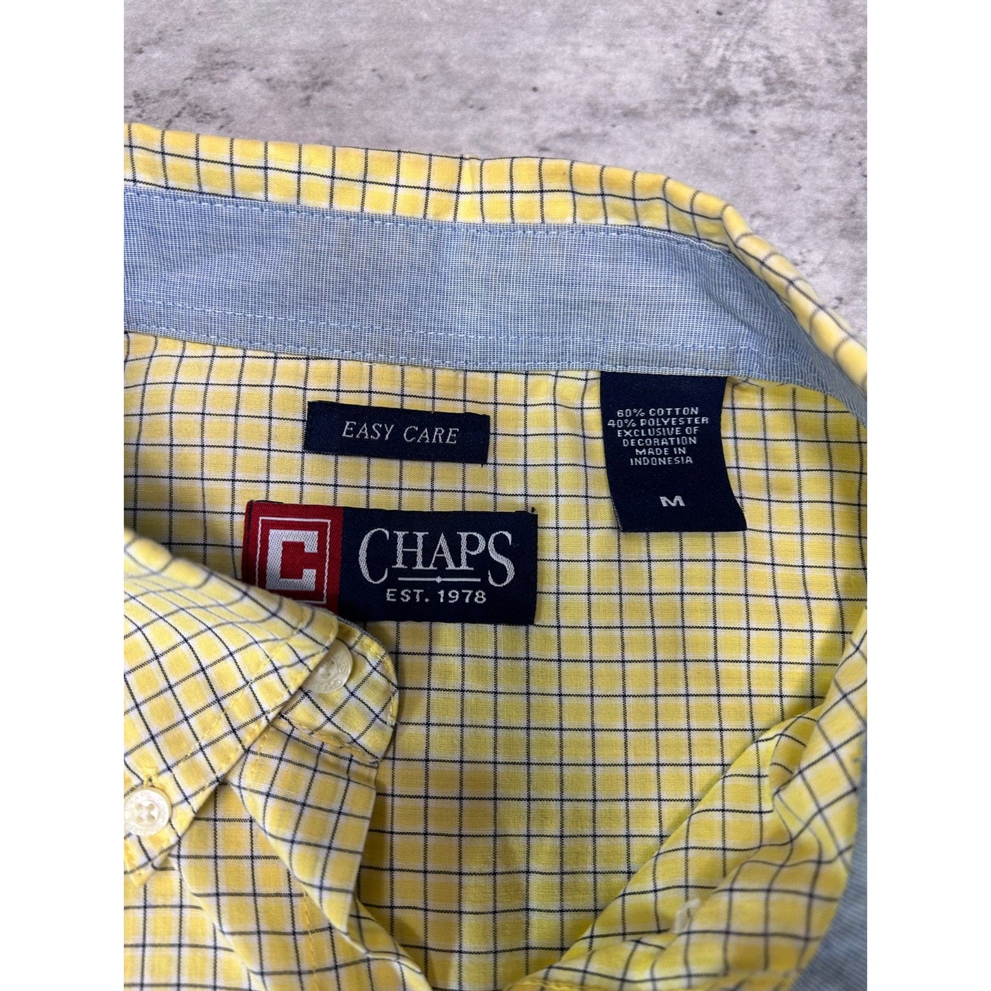 Vintage Chaps Ralph Lauren Plaid Single Pocket Short Sleeve Button Up Shirt Sz M