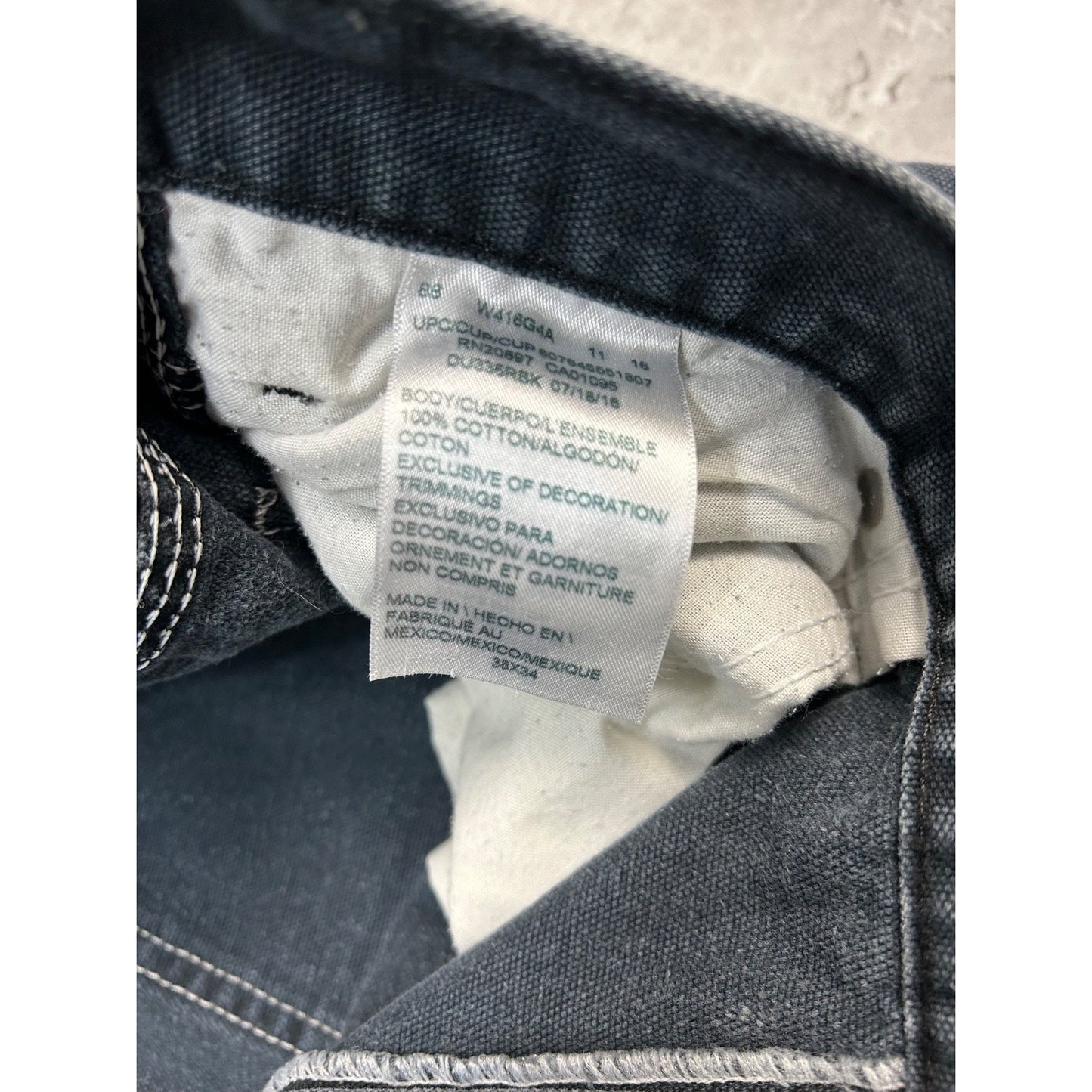 Dickies Canvas Workwear Five Pocket Pants Size 39 Black