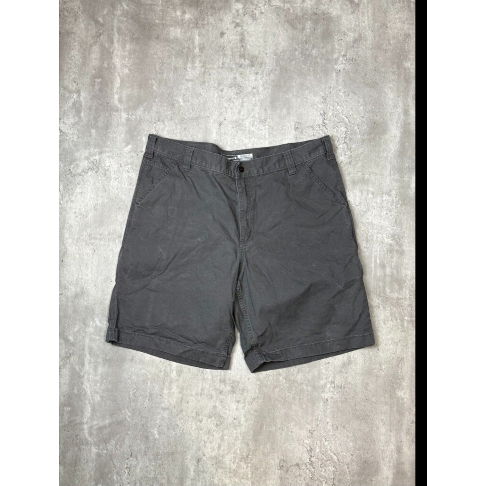 Carhartt Relaxed Fit Canvas Workwear Five Pocket Shorts Size 40 Gray