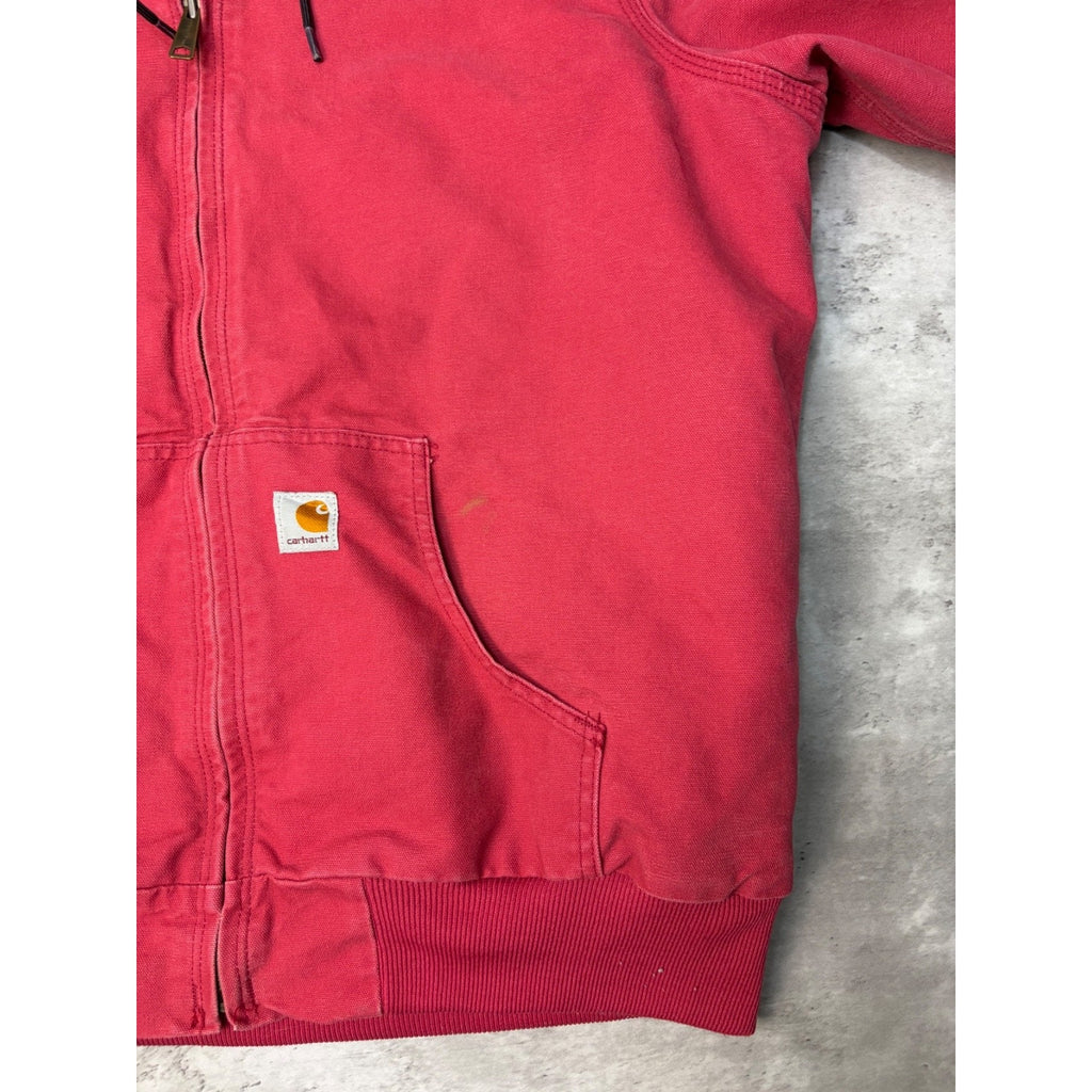 Vintage Womens Carhartt Canvas Insulated Hooded Active Jacket Size XL