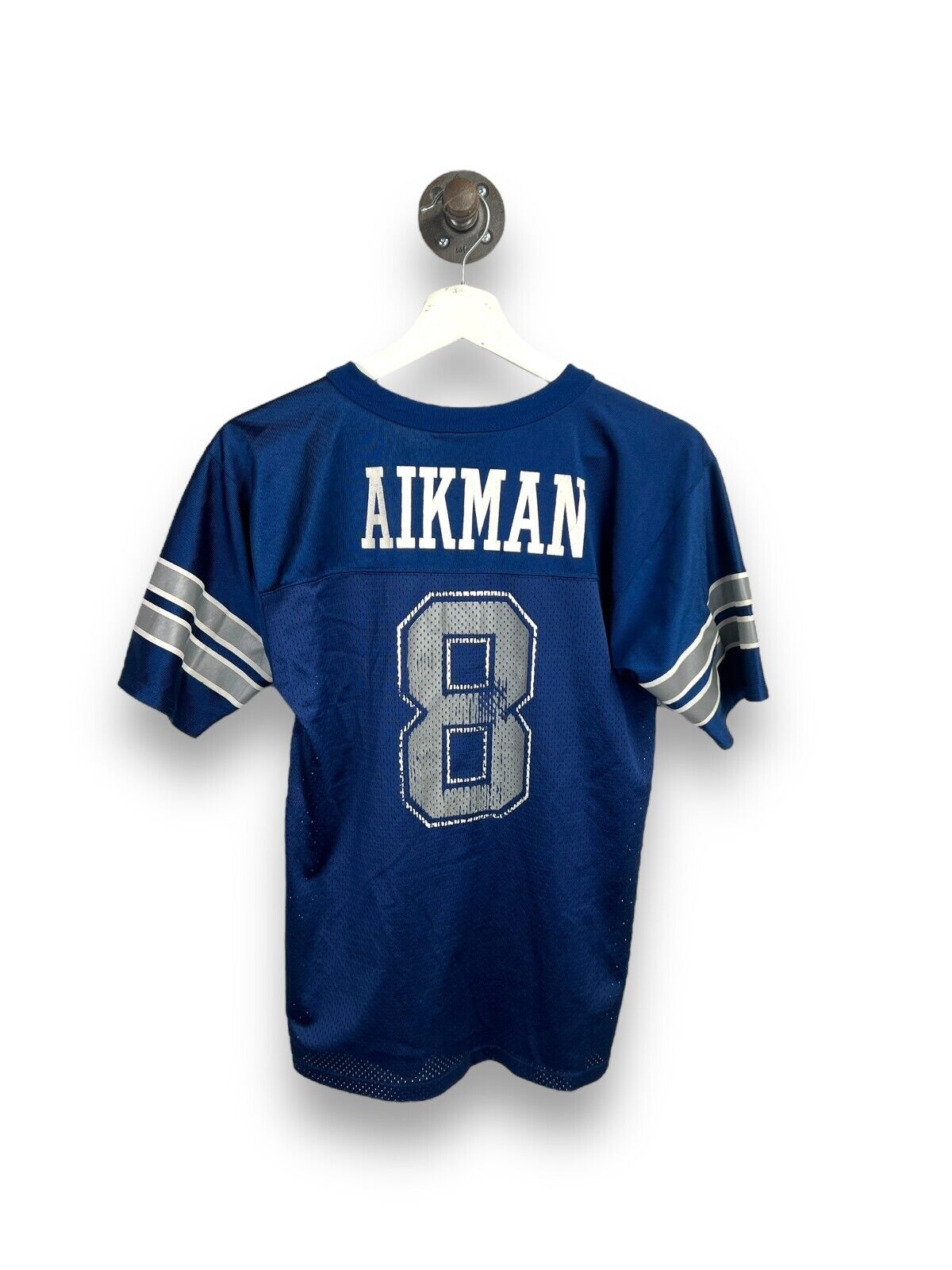 Vintage Troy Aikman #8 Dallas Cowboys NFL Football Jersey Size Medium YOUTH