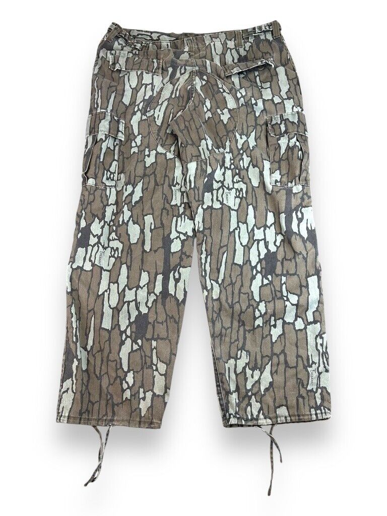 Vintage 90s Winchester Trebark Camo Hunting Cargo Double Knee Pants Size 41W