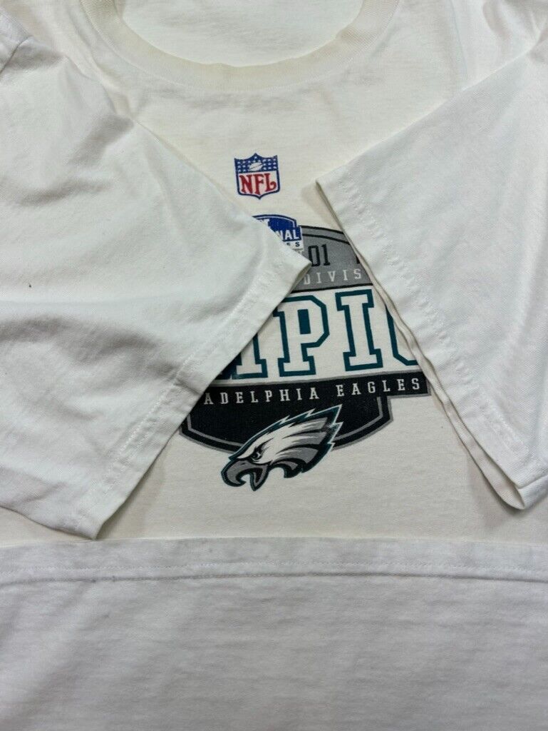 Vintage 2001 Philadelphia Eagles NFL NFC Eastern Division Champs T-Shirt Size XL