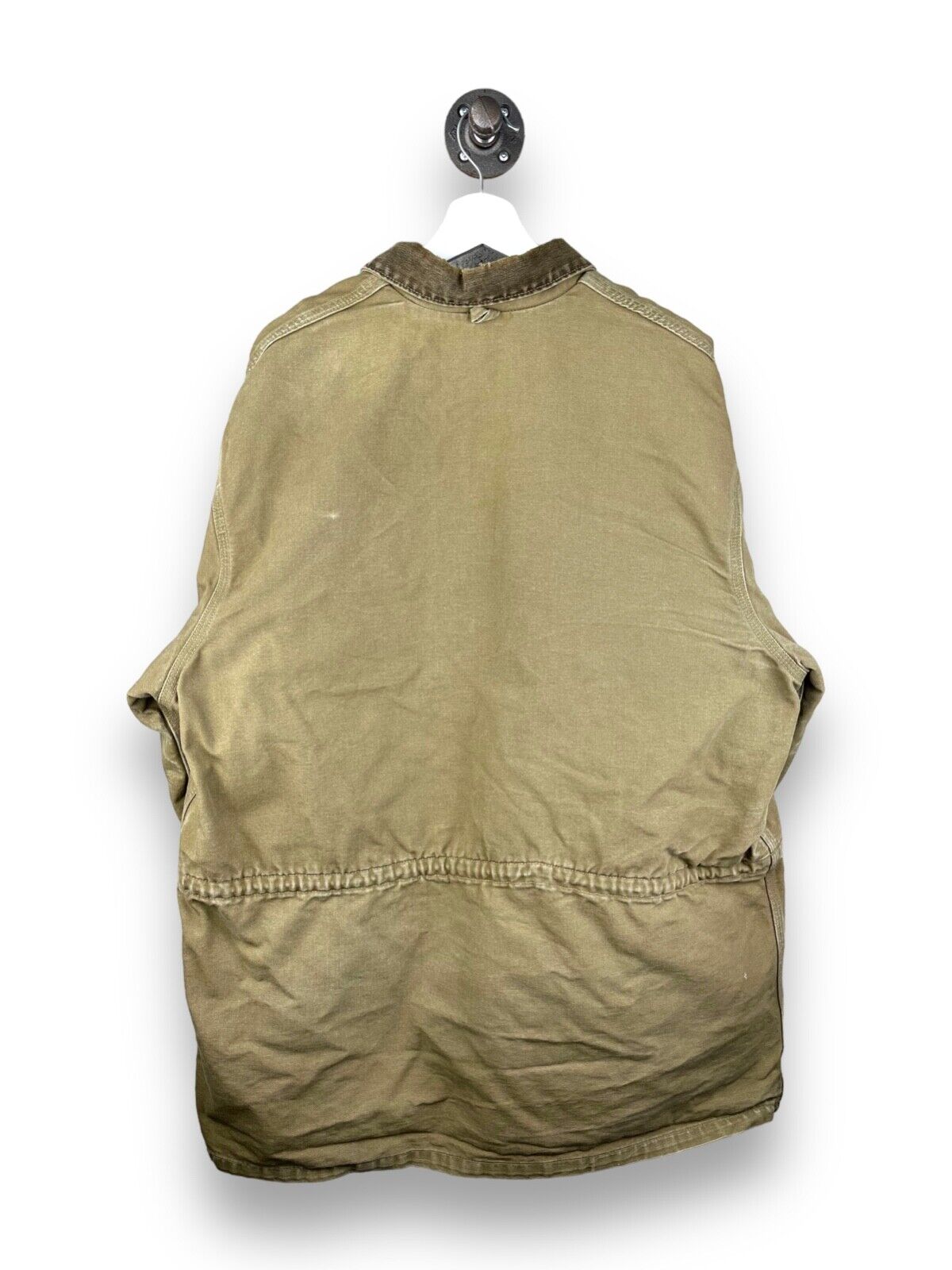 Vintage 90s Carhartt Canvas Blanket Lined Barn Coat Jacket Size 2XL Brown
