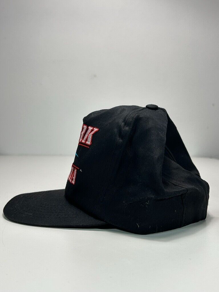 Vintage 90s Bermuda Shark Embroidered Destination Snapback Hat OSFA Black