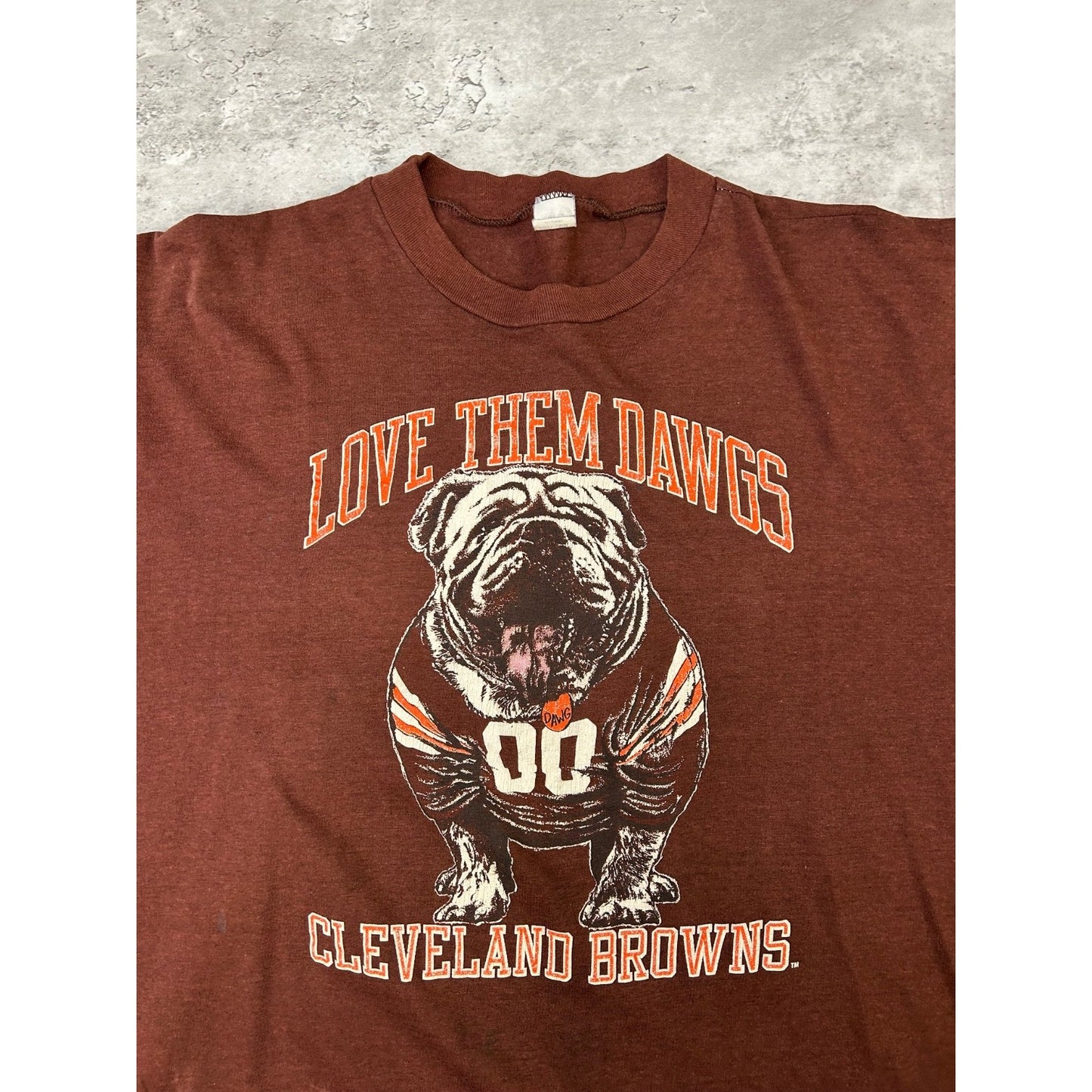 Vintage 90s Cleveland Browns NFL Love Them Dawgs Football T-Shirt Size Large