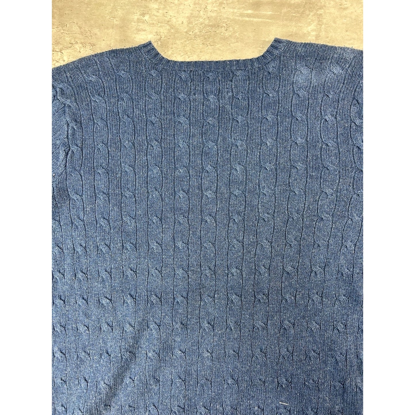 Vintage 90s Polo Ralph Lauren Embroidered Pony V Neck Sweater Size XLT