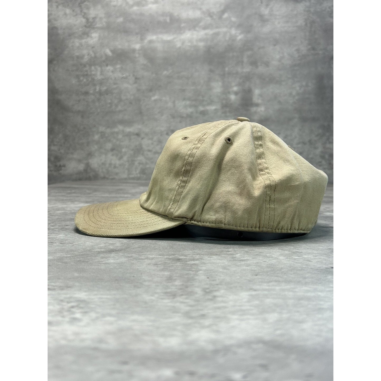 Vintage 90s Carhartt Canvas Embroidered Patch Workwear Flexfit Hat L/XL