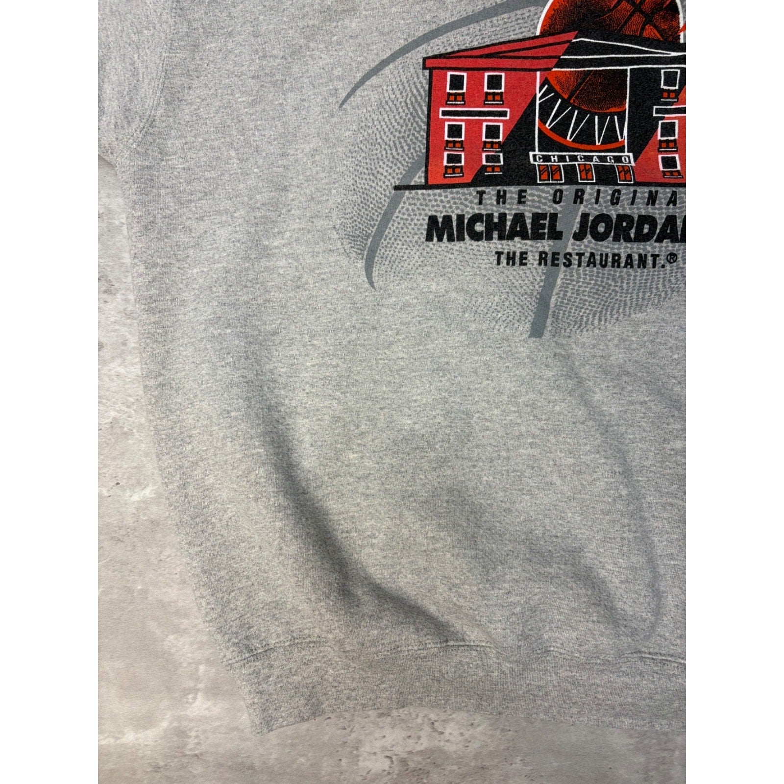 VTG 90s Nike Michael Jordan's Restaurant Destination Graphic Sweatshirt Size XL