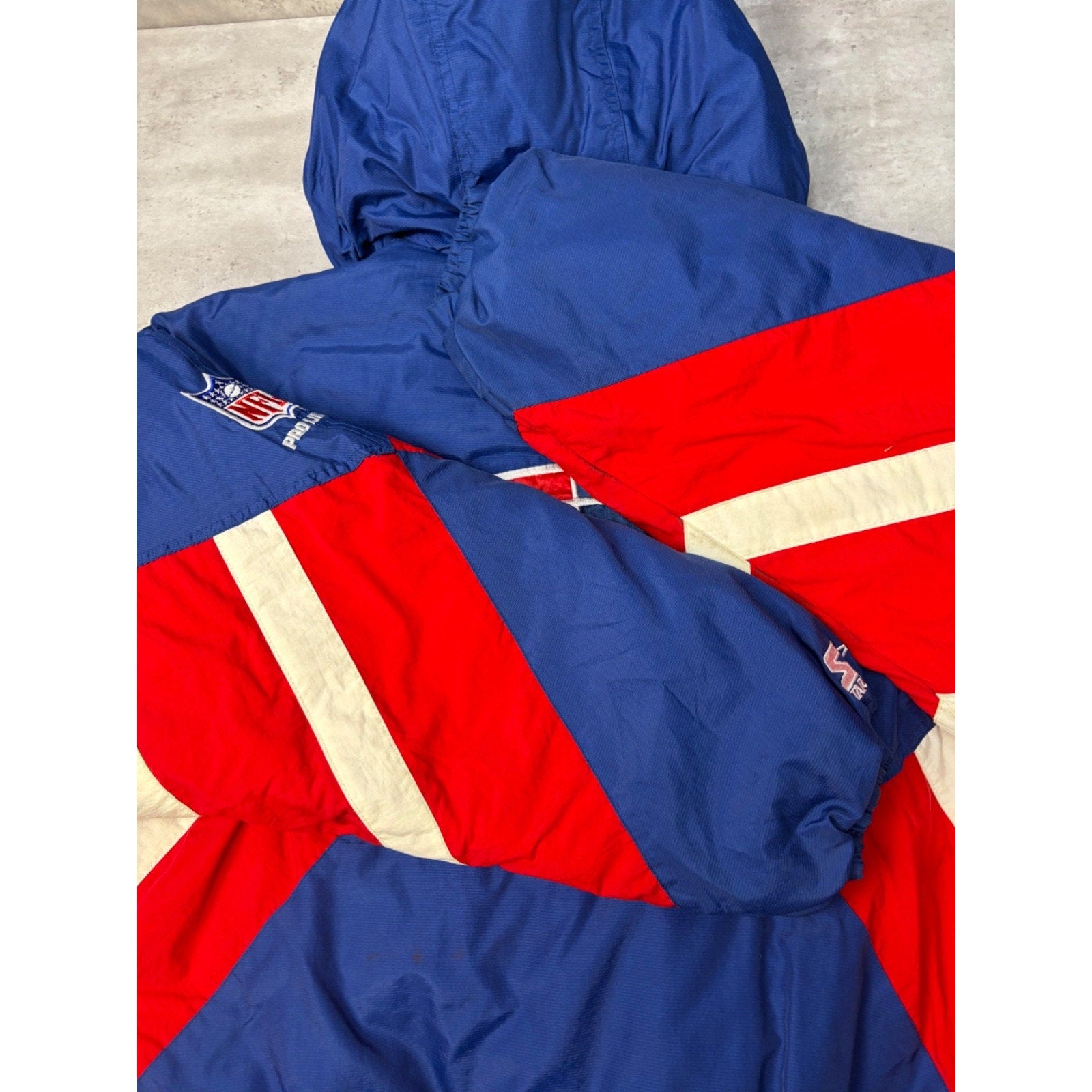 Vintage 90s New England Patriots NFL Starter 1/2 Zip Pullover Jacket Size XL