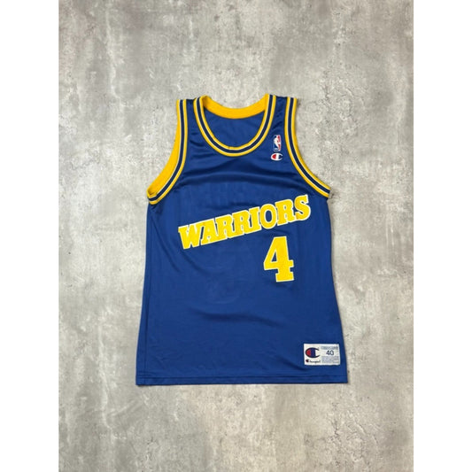 Vintage 90s Chris Webber #4 Golden State Warriors NBA Champion Jersey Size Med
