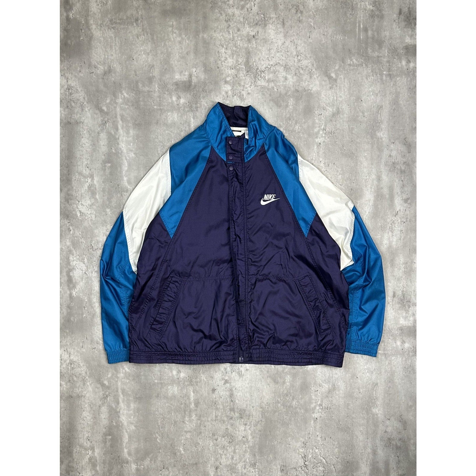 Vintage 90s Nike Embroidered Logo Swoosh Nylon Windbreaker Jacket Size XL