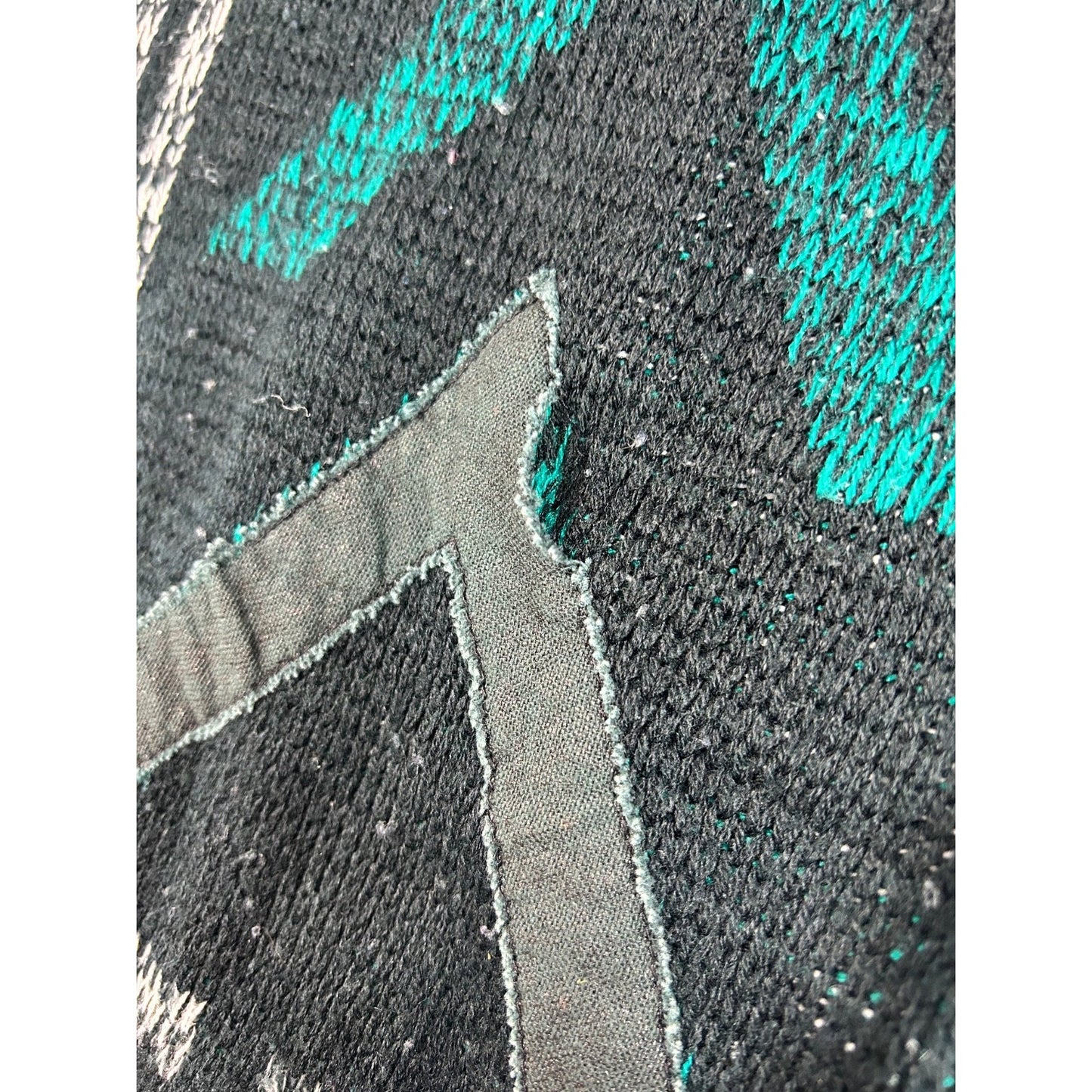 Vintage 90s Abstract Pattern Print Pullover Knit Sweater Size Large