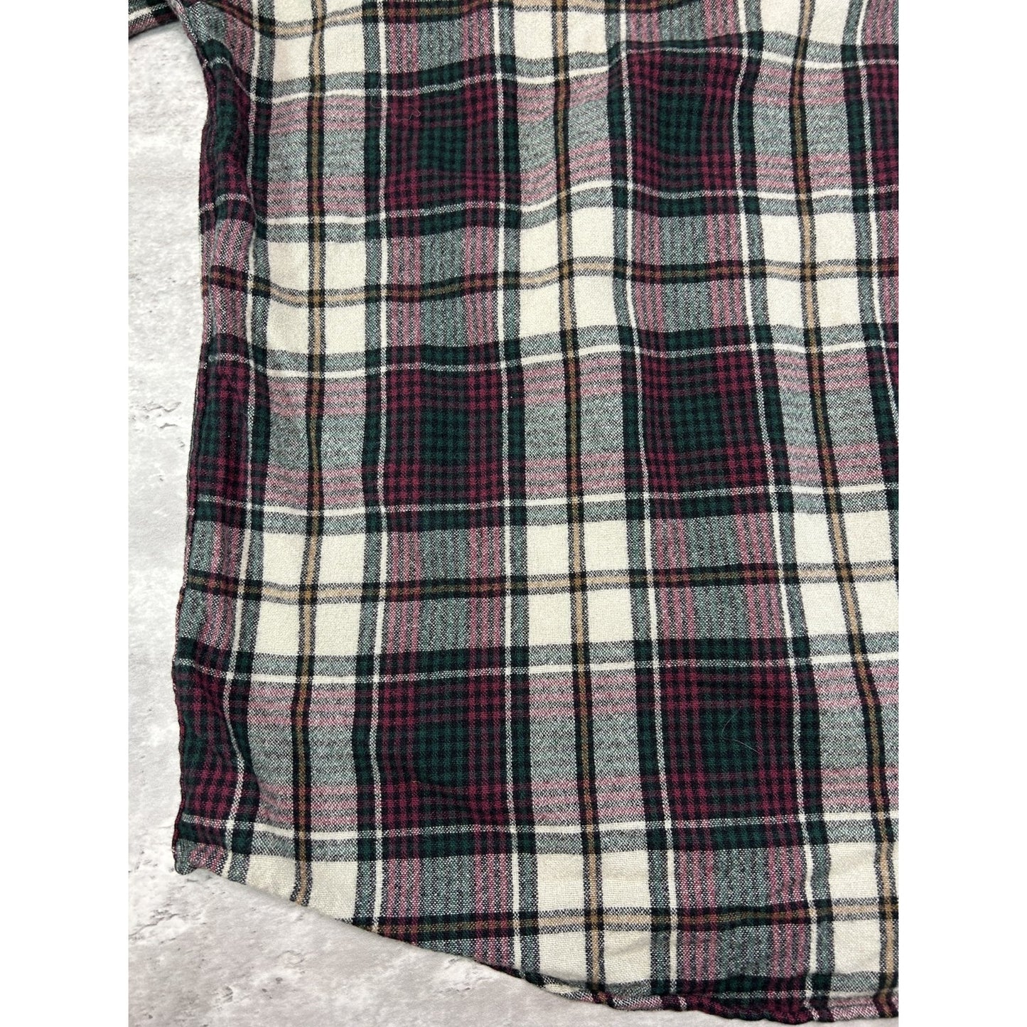 Vintage 90s Eddie Bauer Plaid Double Pocket Long Sleeve Button Up Shirt Size LT