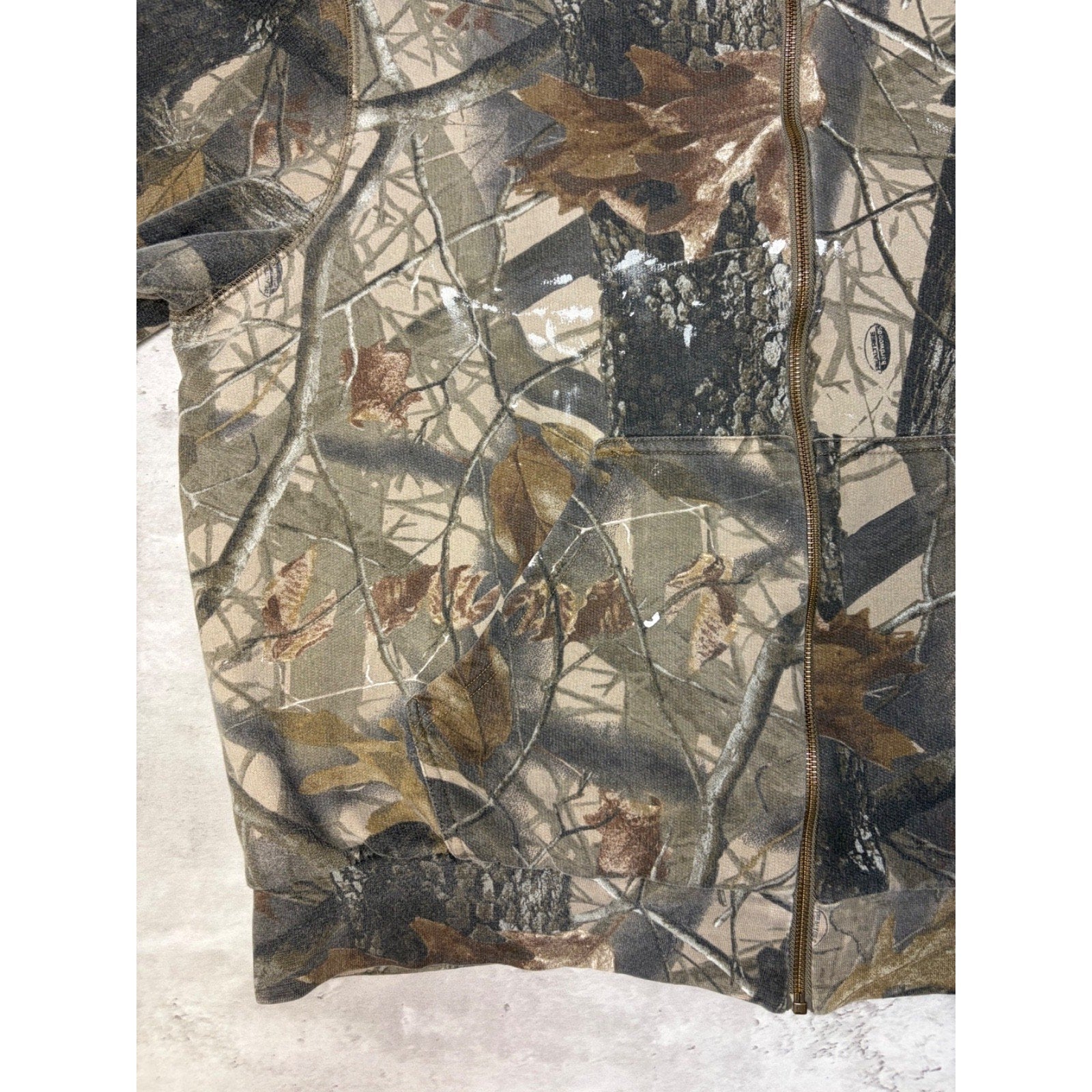 Vintage Outfitters Ridge Realtree Hardwoods Reversible Hooded Sweatshirt Size XL