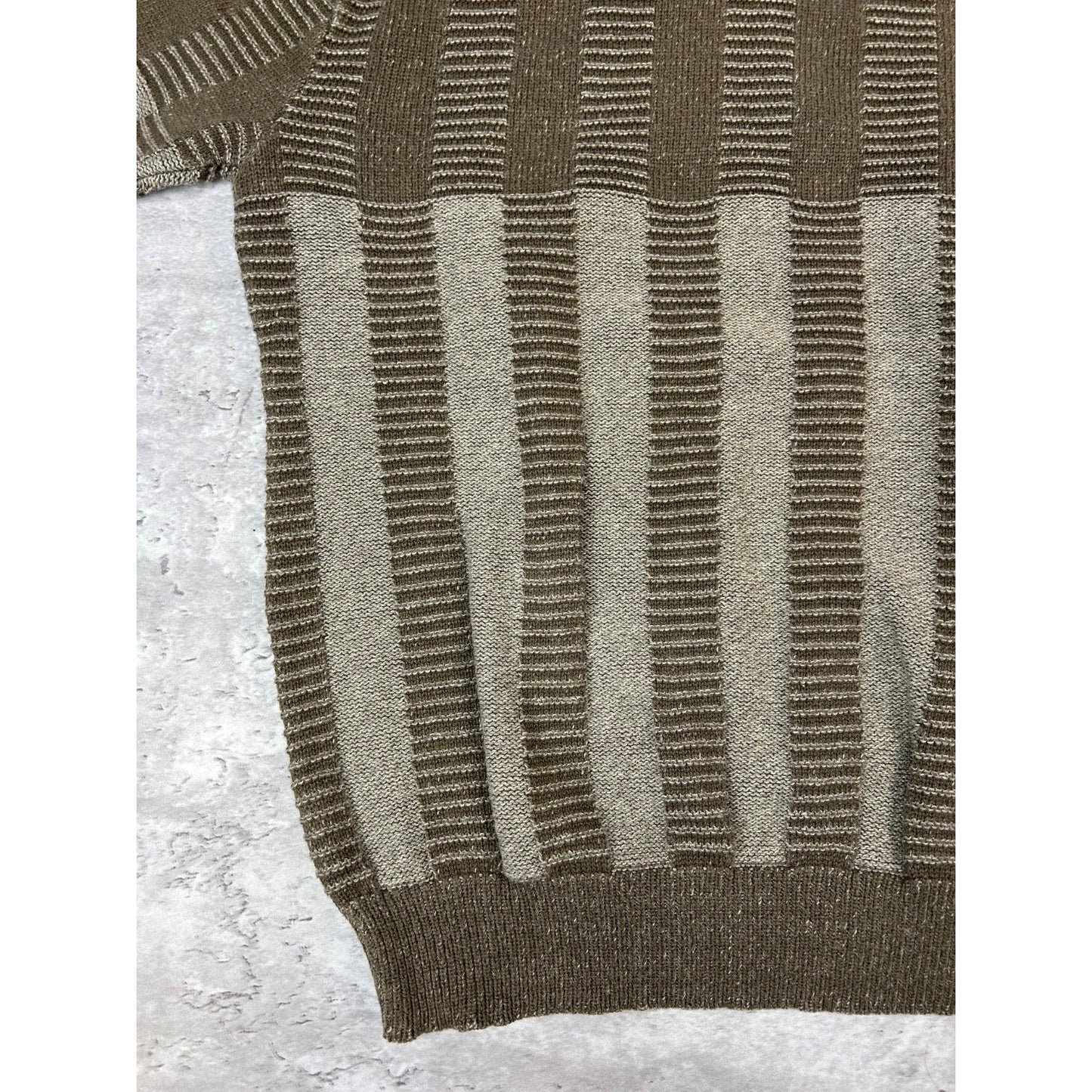 Vintage 90s Golf Paneled Graphic Pullover Ribbed Knit Sweater Size Large