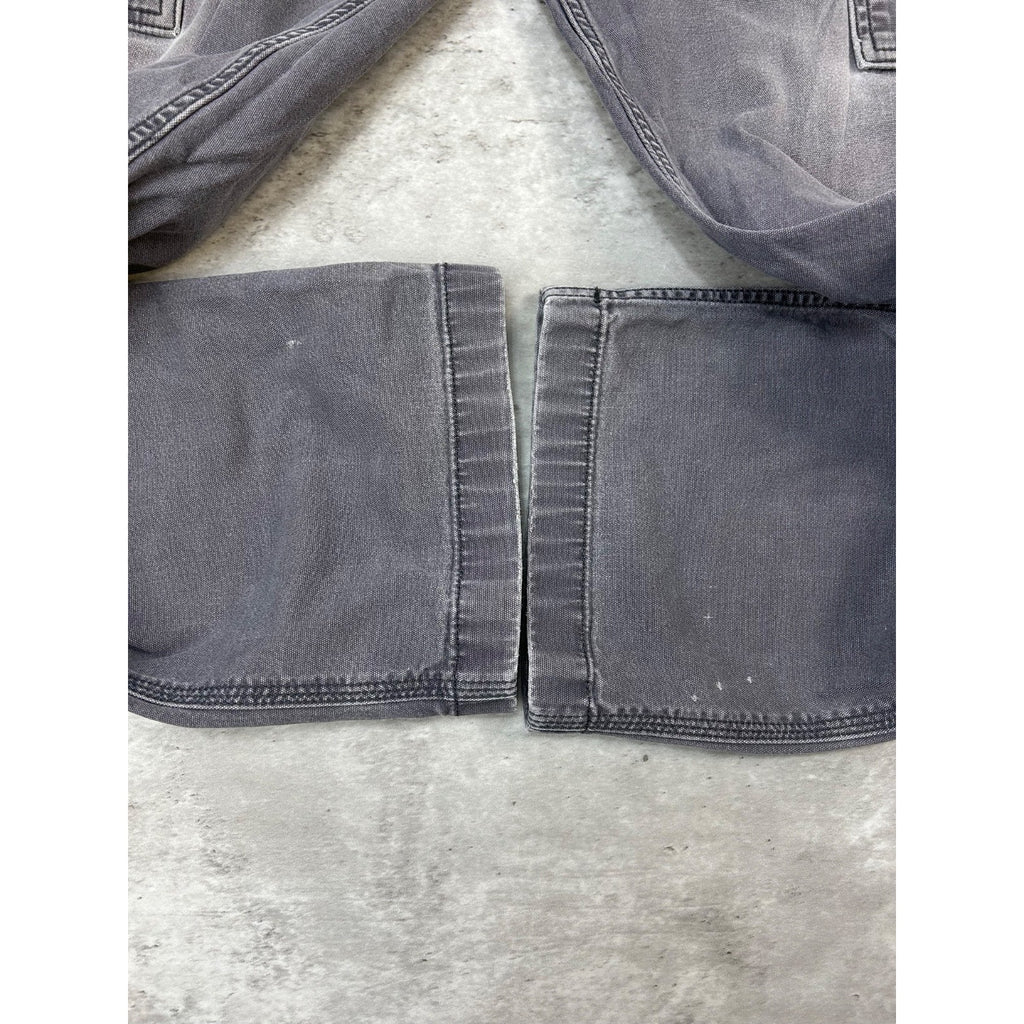 Carhartt Relaxed Fit Canvas Workwear Gray Cargo Pants Size 35