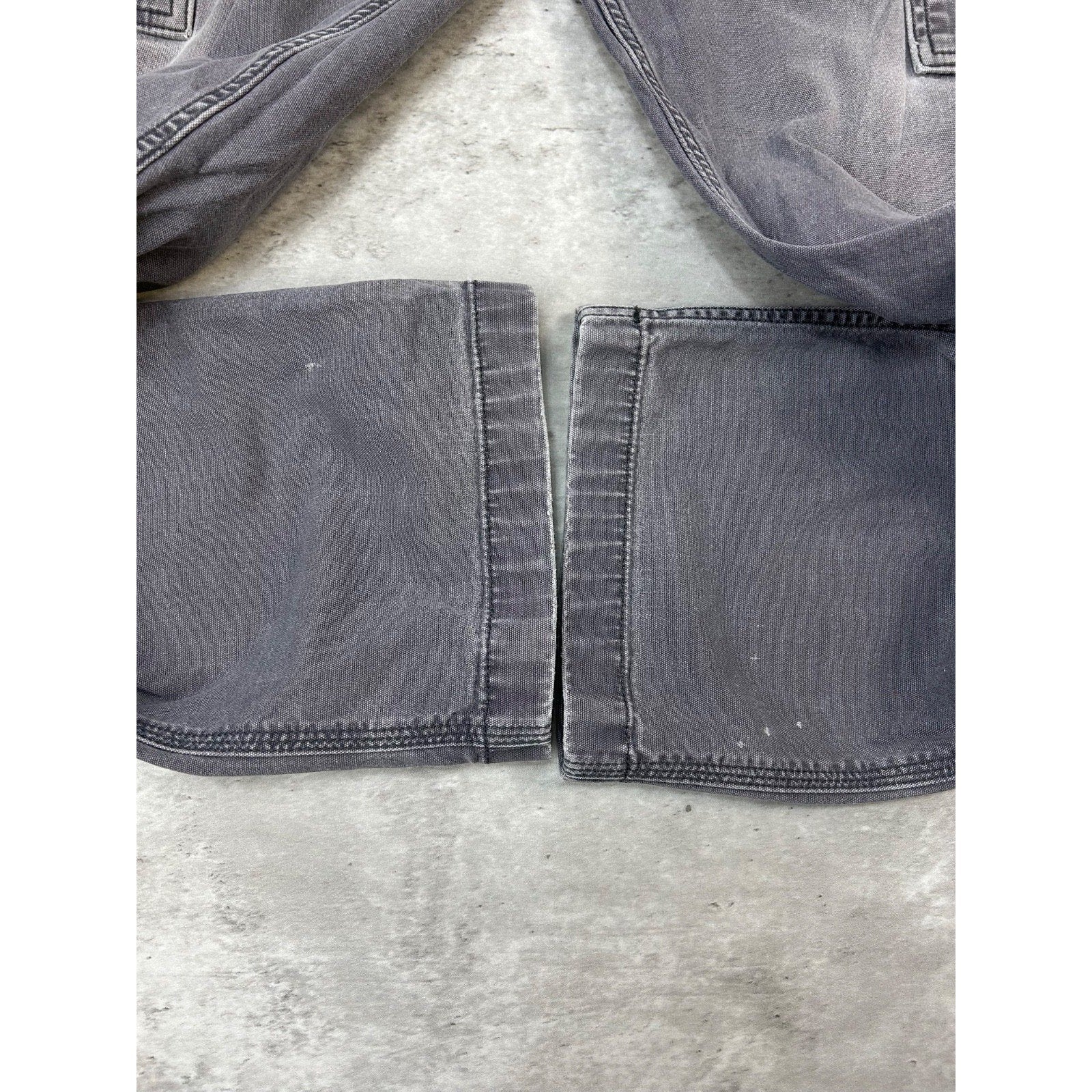 Carhartt Relaxed Fit Canvas Workwear Gray Cargo Pants Size 35