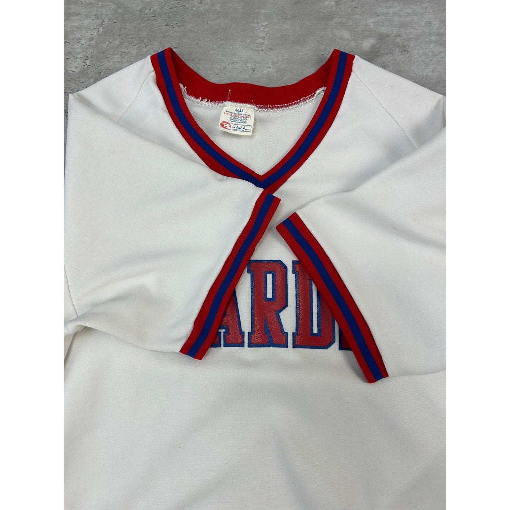 Vintage 80s Cards Graphic Spellout Pullover Jersey Size Small White