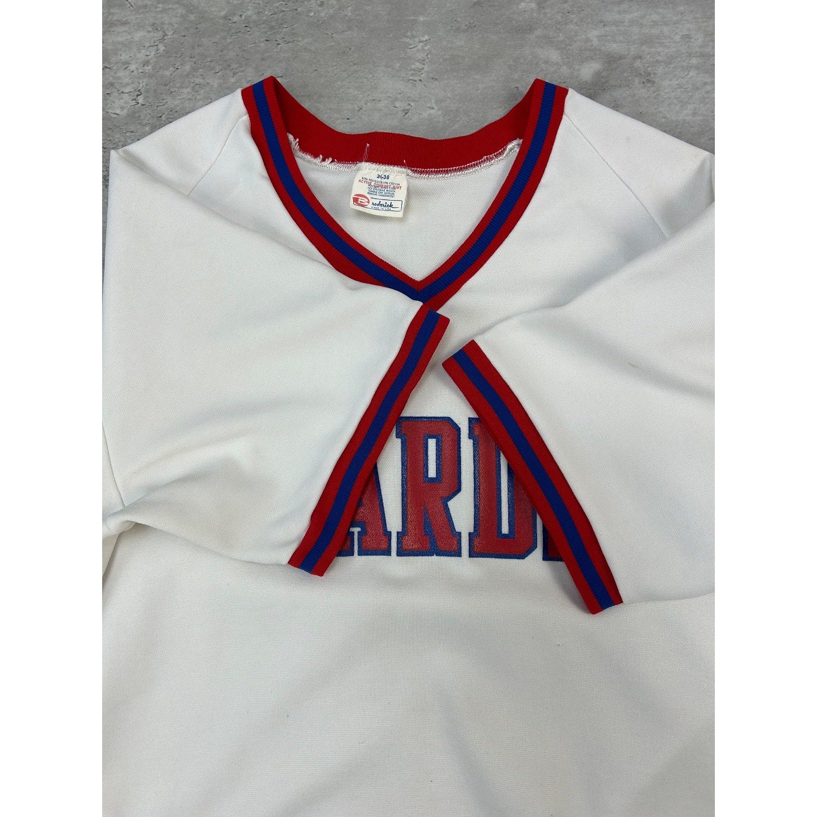 Vintage 80s Cards Graphic Spellout Pullover Jersey Size Small White