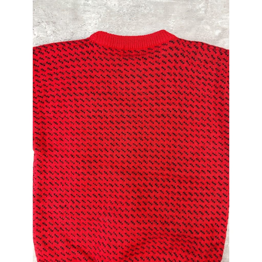 Vintage 90s Woolrich Checkered Print Pullover Ribbed Sweater Size Medium