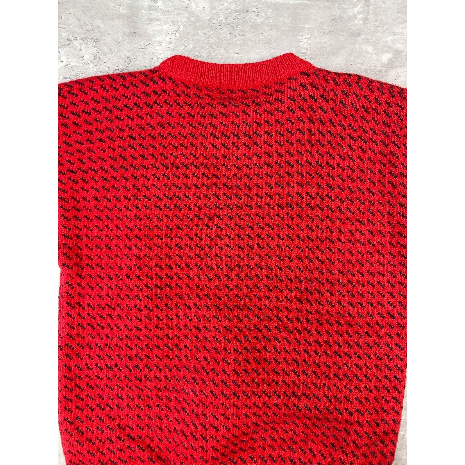 Vintage 90s Woolrich Checkered Print Pullover Ribbed Sweater Size Medium
