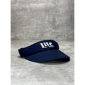 Vintage 80s/90s Miller Lite Graphic Spellout Beer Promo Strapback Visor Hat OSFA